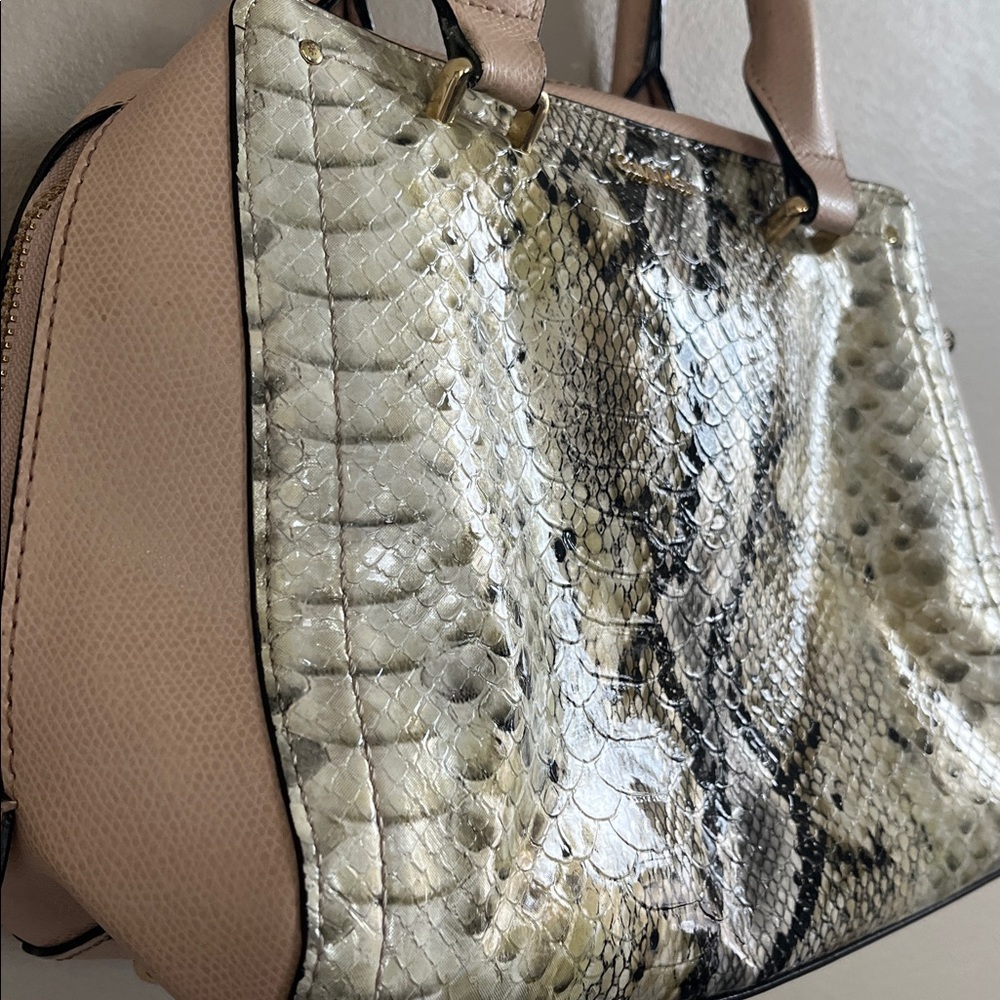 Calvin Klein Pink Liquid Python Small Satchel - image 6